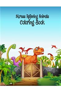 Stress Relieving Animals Coloring Book