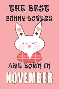 The best Bunny Lovers are born in November journal