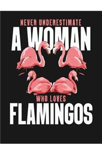 Never Underestimate A Women Who Loves Flamingos