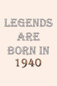 Legends Are Born In 1940 Notebook