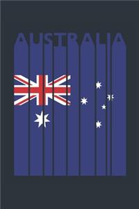 Vintage Australia Notebook - Australian Flag Writing Journal - Australia Gift for Australian Mom and Dad - Retro Australian Diary