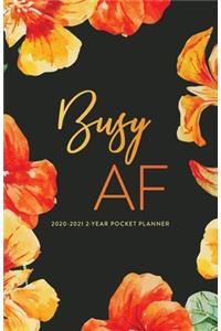 2020-2021 2-Year Pocket Planner; Busy AF