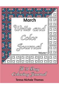 March Write and Color Journal - Volume 1