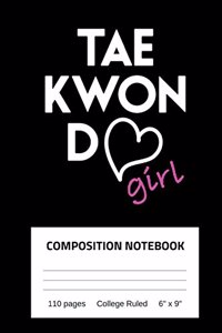Taekwondo Girl Composition Notebook