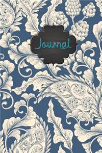 Journal: Retro Flowers Blank Lined Pages for Writing Daily Thoughts, Dreams, Inspirations