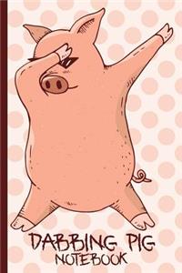 Dabbing Pig Wide Ruled Notebook