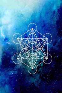 Metatron's Cube Universe 8.5 X 11 150 Pages Dot Grid Journal Notebook