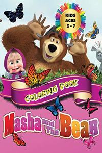 Masha And The Bear - Coloring Book Kids Ages 3 - 7