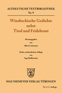 Winsbeckische Gedichte Nebst Tirol Und Fridebrant