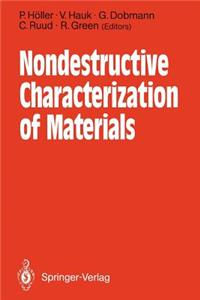 Nondestructive Characterization of Materials