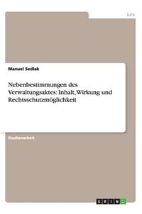 Nebenbestimmungen des Verwaltungsaktes