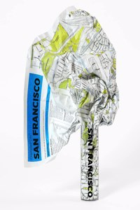 San Francisco Crumpled City Map