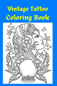 Vintage Tattoo Coloring Book