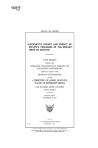 Alternative energy and energy efficiency programs of the Department of Defense
