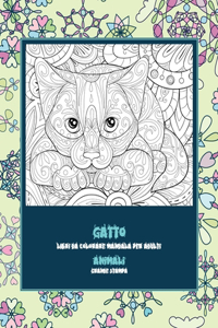 Libri da colorare Mandala per adulti - Grande stampa - Animali - Gatto