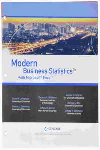 Bundle: Modern Business Statistics with Microsoft Excel, Loose-Leaf Version, 7th + Mindtap, 1 Term Printed Access Card