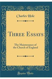 Three Essays: The Maintenance of the Church of England (Classic Reprint)