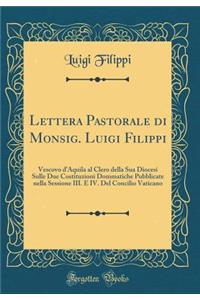 Lettera Pastorale di Monsig. Luigi Filippi