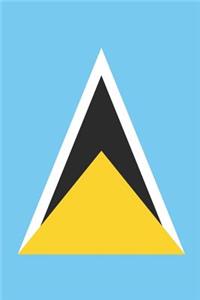 Saint Lucia Flag Notebook - Saint Lucian Flag Book - Saint Lucia Travel Journal