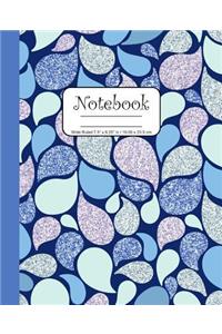 Notebook Wide Ruled 7.5 x 9.25 in / 19.05 x 23.5 cm
