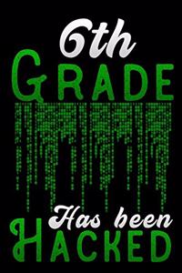 6th grade has been hacked: White hacker sixth grade hacking Lined Notebook / Diary / Journal To Write In for Back to School gift for boys, girls, students and teachers