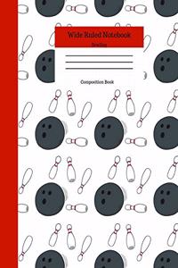 Wide Ruled Notebook Bowling Composition Book