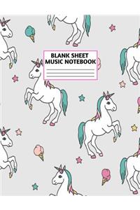 Blank Sheet Music Notebook