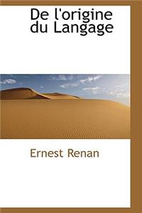 de L'Origine Du Langage