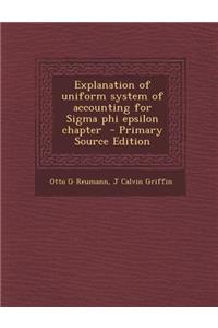 Explanation of Uniform System of Accounting for SIGMA Phi Epsilon Chapter