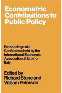 Econometric Contributions to Public Policy