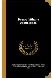 Poems (hitherto Unpublished)