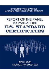 Report of the Panel to Evaluate the U.S. Standard Certificates