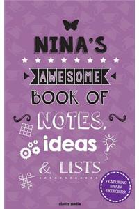 Nina's Awesome Book of Notes, Ideas & Lists