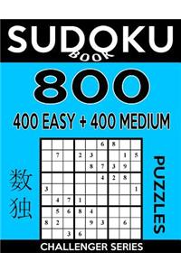 Sudoku Book 800 Puzzles, 400 Easy and 400 Medium