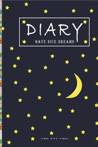 Diary For Kids With a Moon And Stars