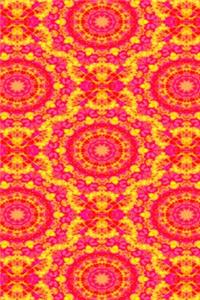 2020 Daily Planner Hot Pink And Yellow Kaleidoscope Pattern 388 Pages