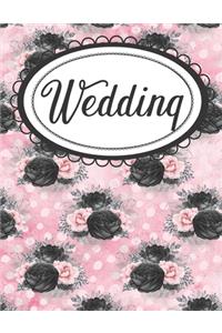 Gothic Pink and Black Floral Wedding Planner
