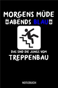 Morgens Müde abends blau das sind die Jungs vom Treppenbau