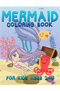 Mermaid Coloring Book for Kids Ages 2-4