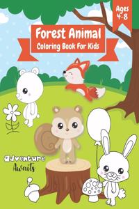 Forest Animal Coloring Book For Kids