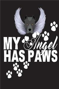 My Angel Has Paws: Pitbull Sketchbook and Notebook for Writing, Drawing, Doodling and Sketching 6" x 9"