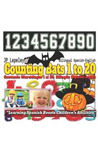 Counting Bats 1 to 20. Bilingual Spanish-English