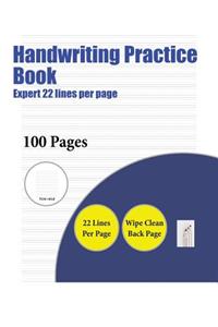 Handwriting Practice Book (Expert 22 lines per page)