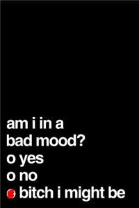 Am I in a Bad Mood Yes No Bitch I Might Be