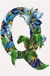 Floral Initials Dot Grid Journal - Q