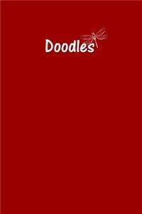 Doodle Journal - Great for Sketching, Doodling, Project Planning or Brainstorming: Medium Ruled, Soft Cover, 6 x 9 Journal, Brick Red, 100 Undated Pages