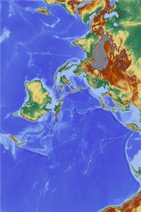 Full Color Physical Map of The Himalaya Mountains in Asia Journal