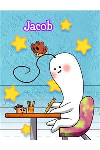 Jacob: Personalized Book with Child's Name, Primary Writing Tablet, 65 Sheets of Practice Paper, 1