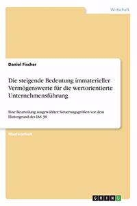 steigende Bedeutung immaterieller Vermögenswerte für die wertorientierte Unternehmensführung