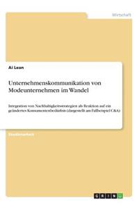 Unternehmenskommunikation von Modeunternehmen im Wandel